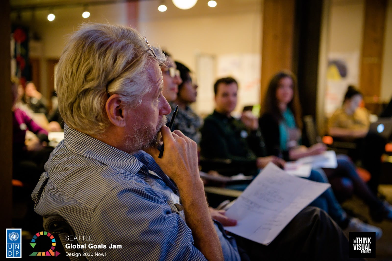 John Sechrest attending an investment conference event